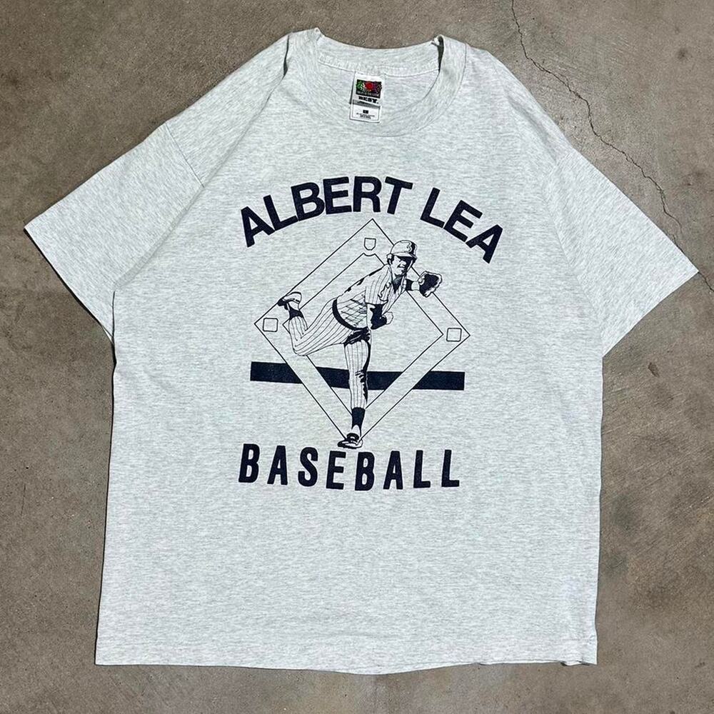 Fruit of the Loom Gray Albert Lea Baseball Graphic Tee